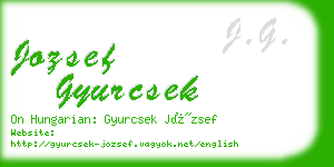 jozsef gyurcsek business card